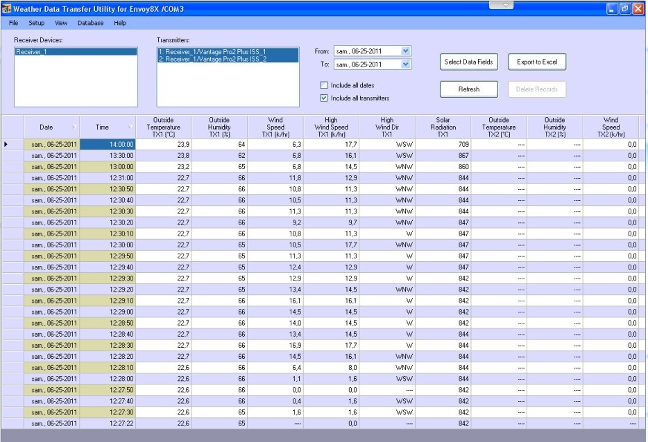 Logiciel WDTU - Weather Data Transfer Utility